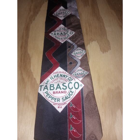 Vintage Tabasco Silk Tie Men's Stripe - Picture 1 of 2